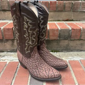 Vintage Joma Brown All Leather Goodyear Welt Cowboy Boots MX 27EE US 8.5