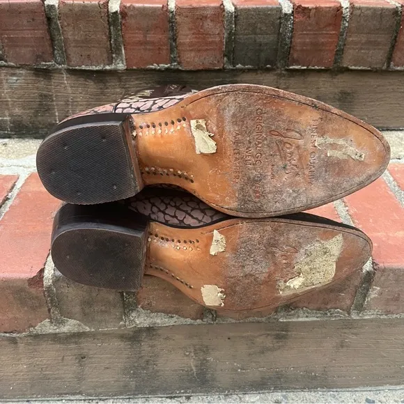 Vintage Joma Brown All Leather Goodyear Welt Cowboy Boots MX 27EE US 8.5