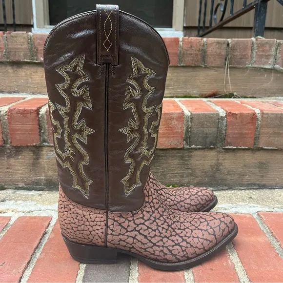 Vintage Joma Brown All Leather Goodyear Welt Cowboy Boots MX 27EE US 8.5