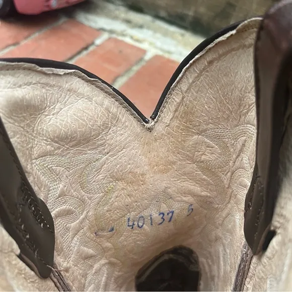 Vintage Joma Brown All Leather Goodyear Welt Cowboy Boots MX 27EE US 8.5
