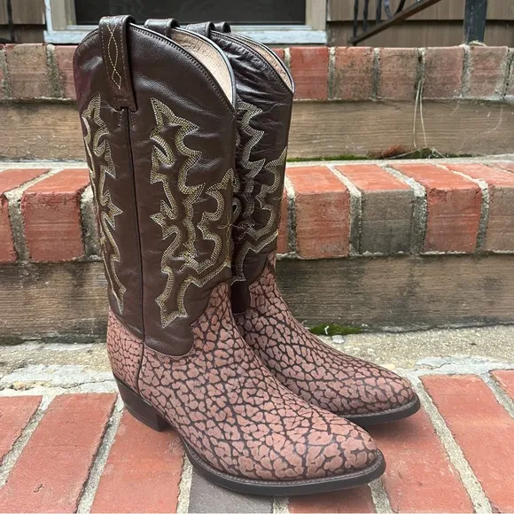 Vintage Joma Brown All Leather Goodyear Welt Cowboy Boots MX 27EE US 8.5
