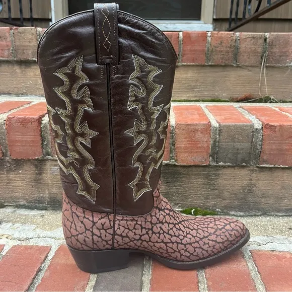 Vintage Joma Brown All Leather Goodyear Welt Cowboy Boots MX 27EE US 8.5