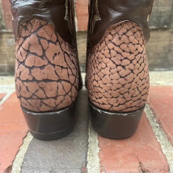 Vintage Joma Brown All Leather Goodyear Welt Cowboy Boots MX 27EE US 8.5