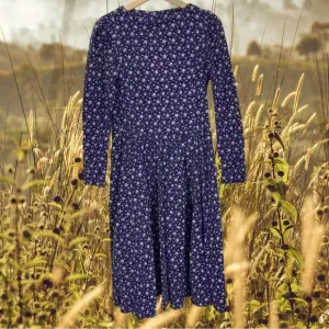 Vintage Laura Ashley Purple Floral Corduroy Dress | Cottagecore 80s | Size 8