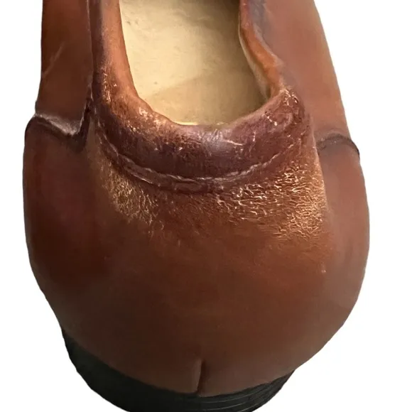 Vintage Oakwood Loafers Men's Brown Leather Closed Toe Slip On Dress Shoes Sz 7