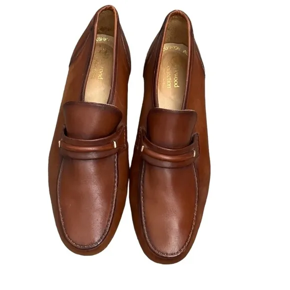 Vintage Oakwood Loafers Men's Brown Leather Closed Toe Slip On Dress Shoes Sz 7