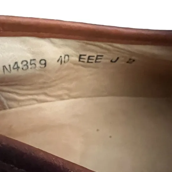 Vintage Oakwood Loafers Men's Brown Leather Closed Toe Slip On Dress Shoes Sz 7