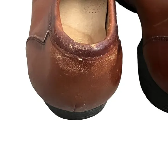 Vintage Oakwood Loafers Men's Brown Leather Closed Toe Slip On Dress Shoes Sz 7