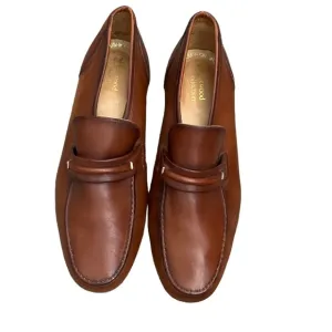 Vintage Oakwood Loafers Men's Brown Leather Closed Toe Slip On Dress Shoes Sz 7