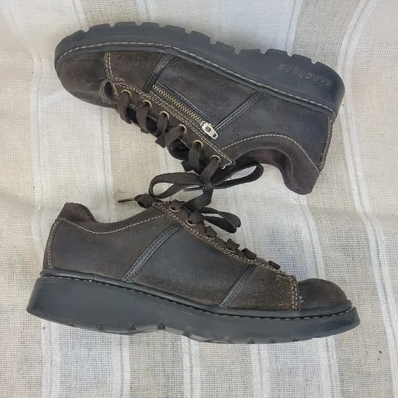 Vintage Skechers Leather Sneakers Chocolate Brown Size 8.5
