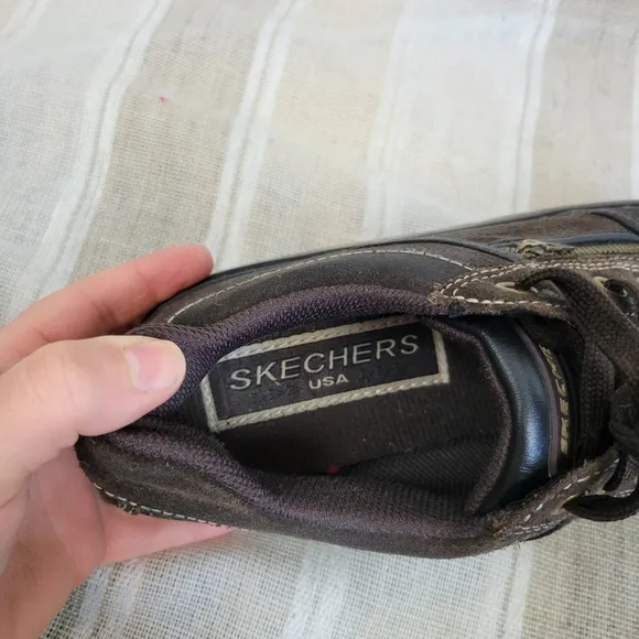Vintage Skechers Leather Sneakers Chocolate Brown Size 8.5