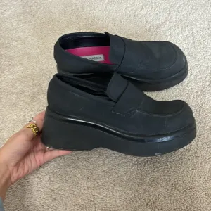 Vintage Y2K Steve Madden Loafers 7 Sugar Black 2000’s Chunky Platform 90’s
