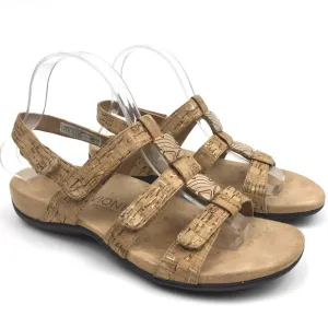 Vionic amber cork strappy sandal adjustable