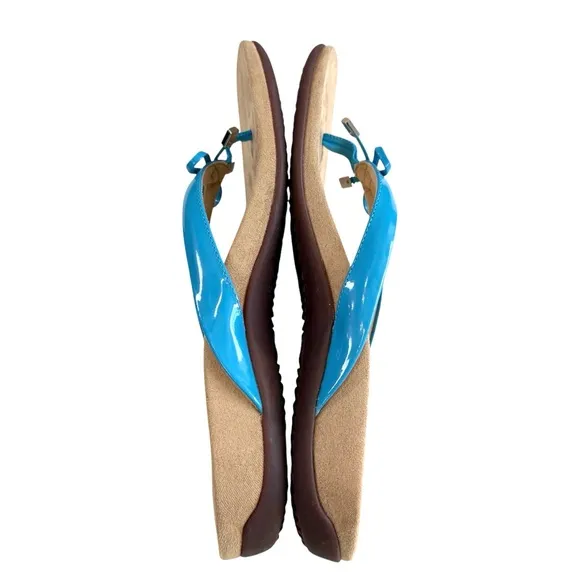 Vionic Bella II Bow Toe Post Sandals Blue Size 10