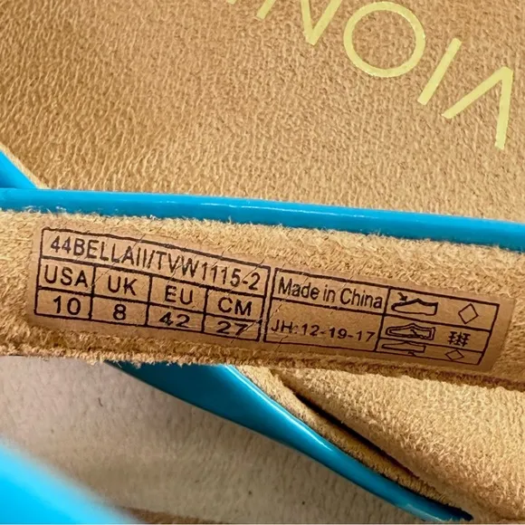 Vionic Bella II Bow Toe Post Sandals Blue Size 10