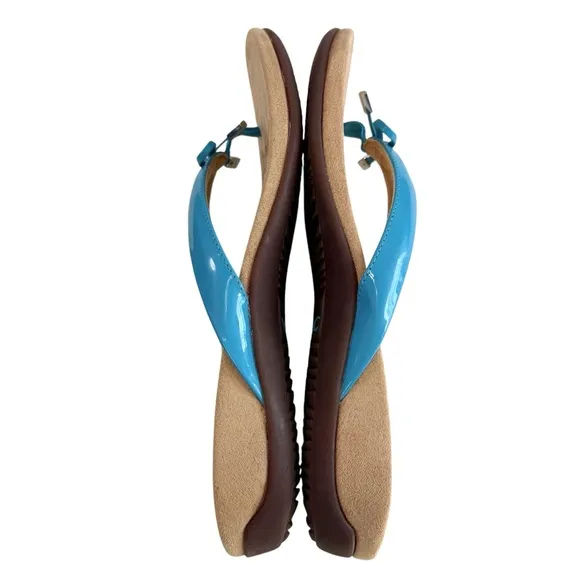Vionic Bella II Bow Toe Post Sandals Blue Size 10