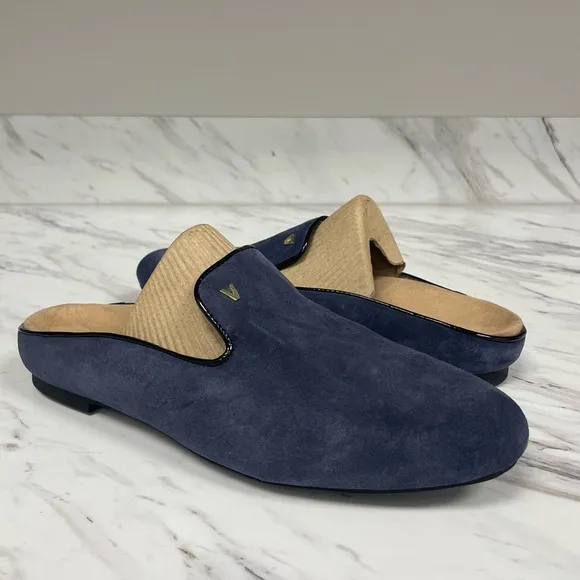 Vionic Carnegie Navy Blue Leather Suede Loafers