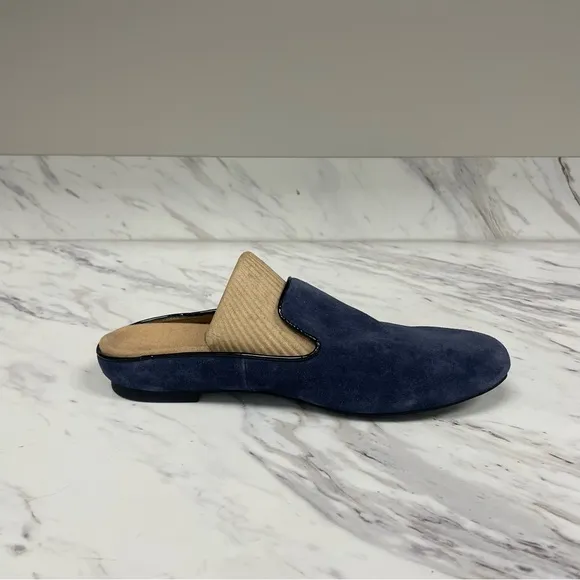 Vionic Carnegie Navy Blue Leather Suede Loafers