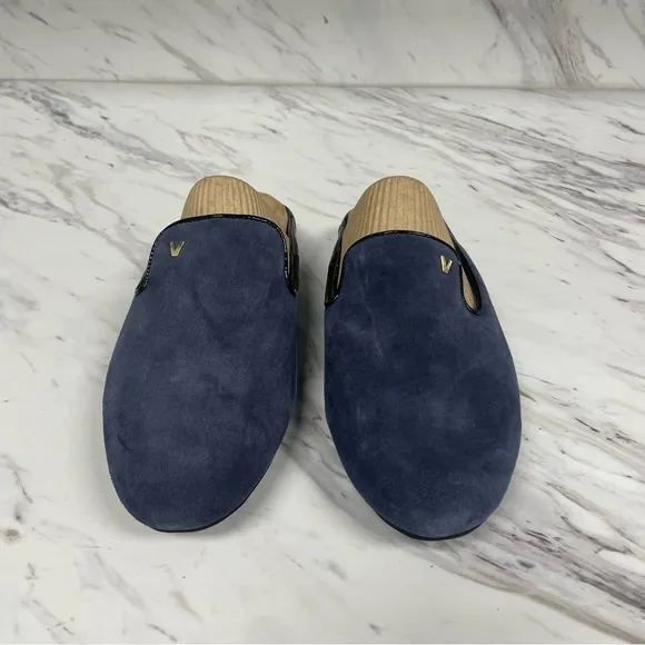 Vionic Carnegie Navy Blue Leather Suede Loafers