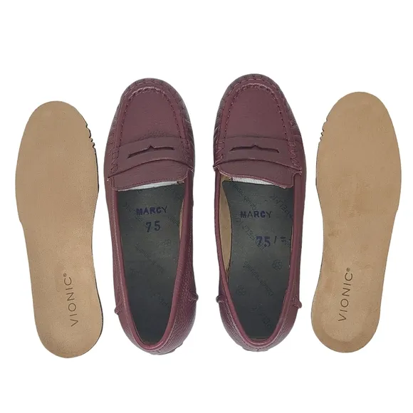 Vionic Marcy Moccasin Loafers Port Size 7.5 NWOB