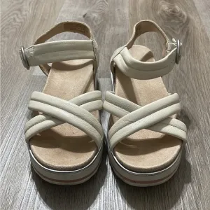 Vionic Pheonix Reyna Women's Slide Adjustable Strap Sandal Cream 10