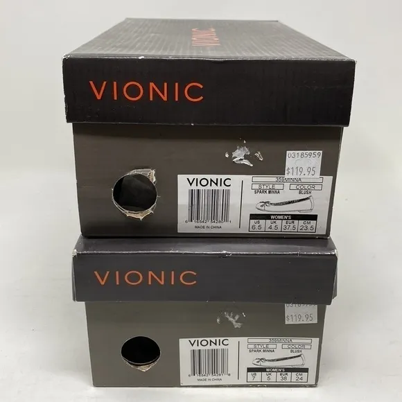 Vionic Spark Minna Blush leather flats