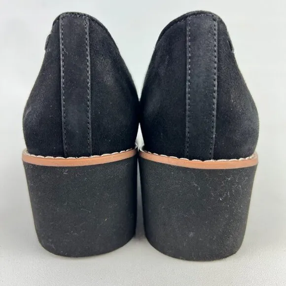 Vionic Womens Willa Wedge Suede Leather Loafer Slip On Comfort Flat Shoes size 8