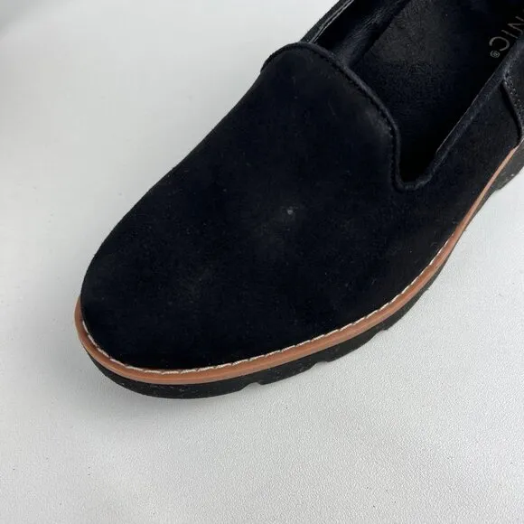 Vionic Womens Willa Wedge Suede Leather Loafer Slip On Comfort Flat Shoes size 8