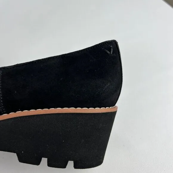 Vionic Womens Willa Wedge Suede Leather Loafer Slip On Comfort Flat Shoes size 8