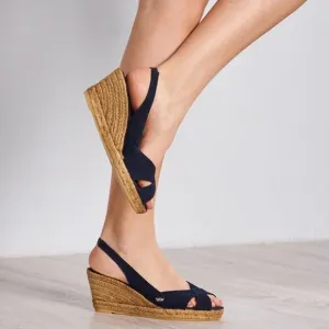 Viscata Calella Navy Espadrille Wedge