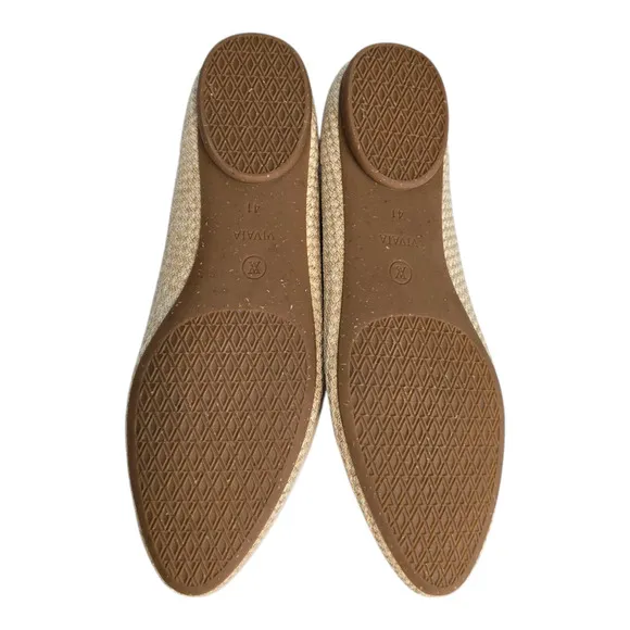 Vivaia Almond Toe Ballet Flat Tamia 2.0 Hemp Woven Comfort Not Worn Size 41/ 9.5