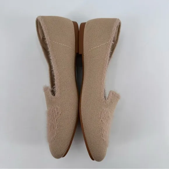 Vivaia Audrey Bear Round Toe Faux Mink Knit Loafers 36.5