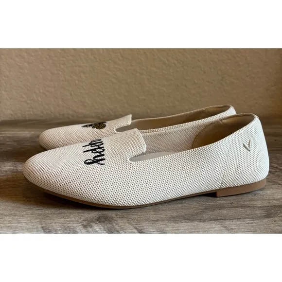Vivaia Audrey Round Toe Embroidered Bee Happy Loafers