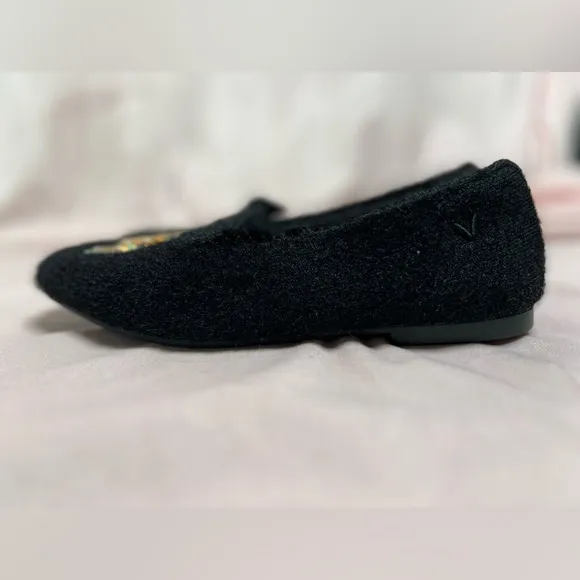 VIVAIA Audrey Round-Toe Faux Mink-Knit Loafers w/ Alpacas, EU 37.5 / US 7, NWOTB