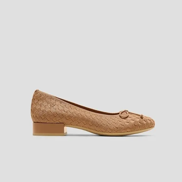 VIVAIA  Ballet Flats Block Heel Comfortable Slip On Shoes Neutral   EU/40 US/9