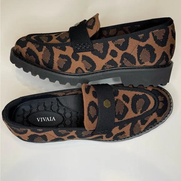 Vivaia Chunky Heel Loafers, NWOB