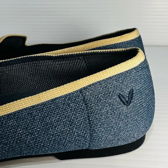 Vivaia Denim Round Toe Knitted Loafers Size 38