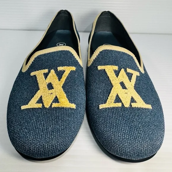 Vivaia Denim Round Toe Knitted Loafers Size 38