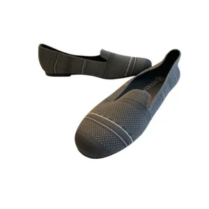 Vivaia Elly Round Toe Stripe Loafers gray women's size 38.5 US 8 NEW