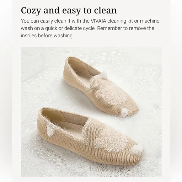 Vivaia Round-Toe Faux Mink-Knit Loafers