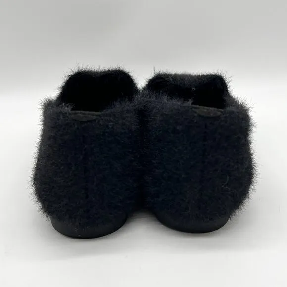 VIVAIA Samantha Square Toe Faux Mink Knit Loafers Womens 9 Black Dog Slip On