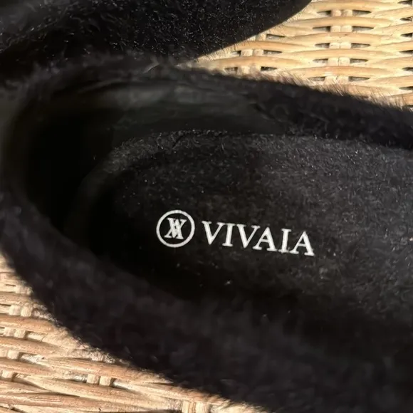 VIVAIA Square-Toe Faux Mink-Knit Flats (Margot2.0) Square Toe in Black sz 9.5
