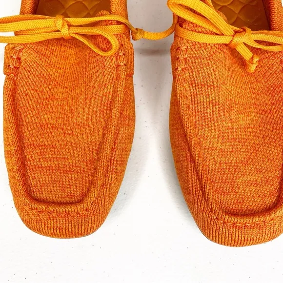 Vivaia Square Toe Loafers Jackie in Citrus Orange Size 40