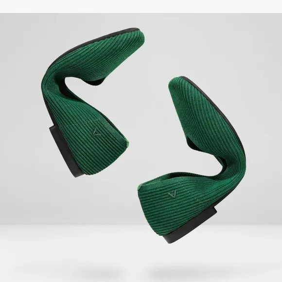 Vivaia  Square-Toe Loafers (Samantha Forest Green knit spring coquette boho