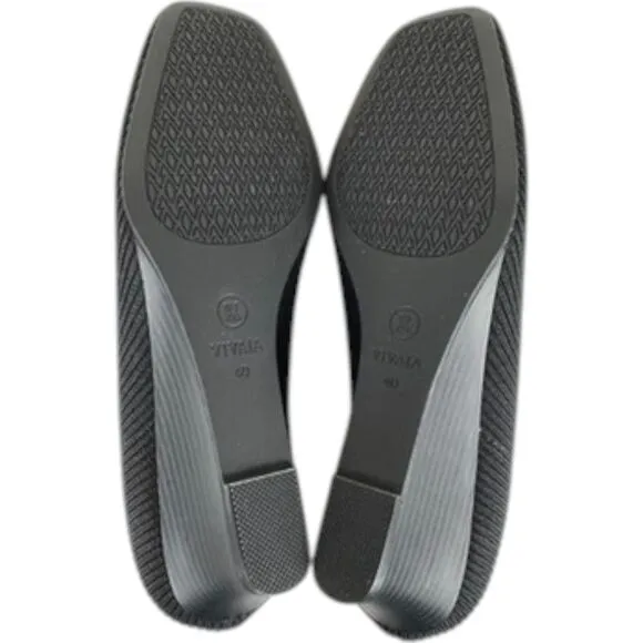 VIVAIA Square-Toe Wedge Margot Wedge Pro Size 9 Size 40 Black
