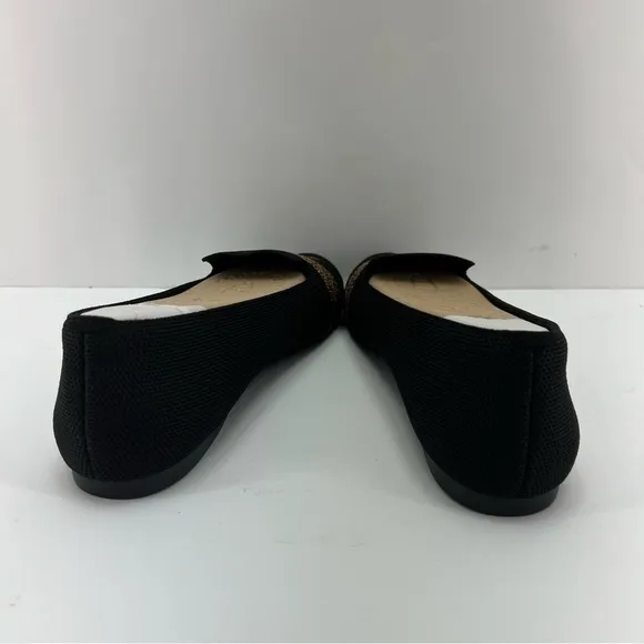 Vivaia, Women's Round-Toe Embroidered Loafers (Audrey) - Black-Cheetah. Size: 43