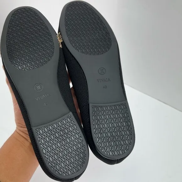 Vivaia, Women's Round-Toe Embroidered Loafers (Audrey) - Black-Cheetah. Size: 43