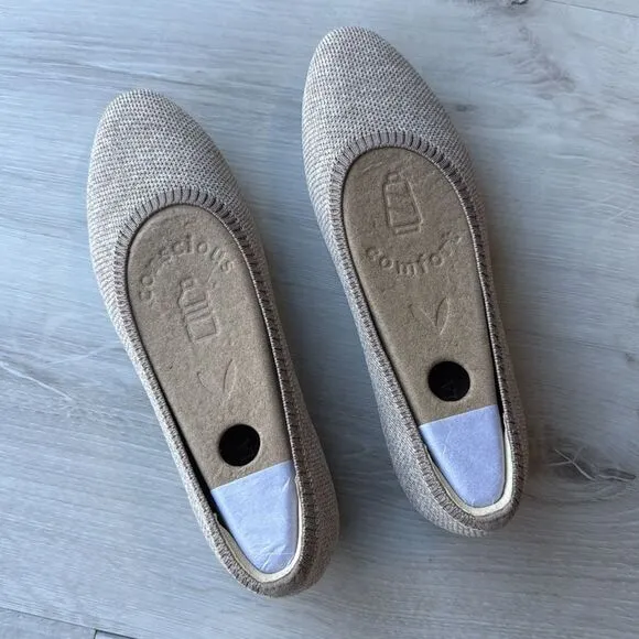 VIVAIA French-Themed Special Edition Flats Tamia 2.0 beige size 5.5 NWT in pkg