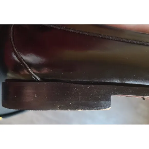 VNTG Cole Haan Men's Pinch Tassel Black Leather Loafers Dress Shoes Size 10.5 3E