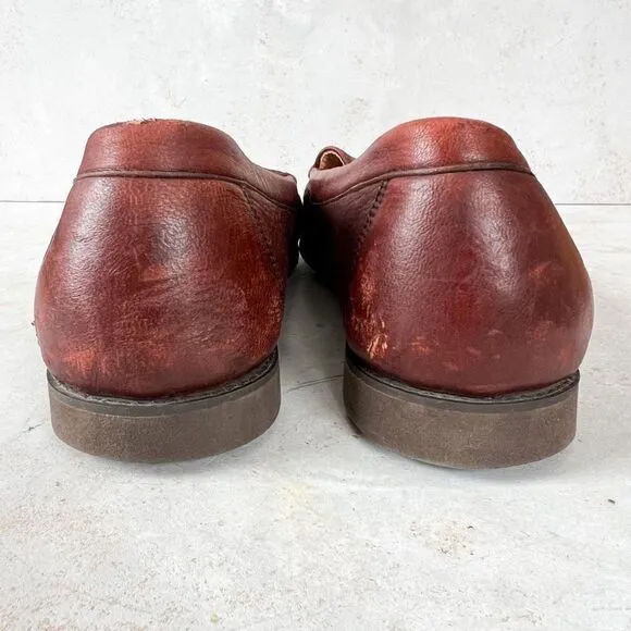 VTG Deercraft buckskin deer leather brown loafers men’s 8.5 women’s 10